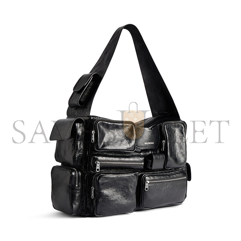 ba*len*cia*ga S*perbusy sling bag large in black 702168210c81000 (42*29*19cm)